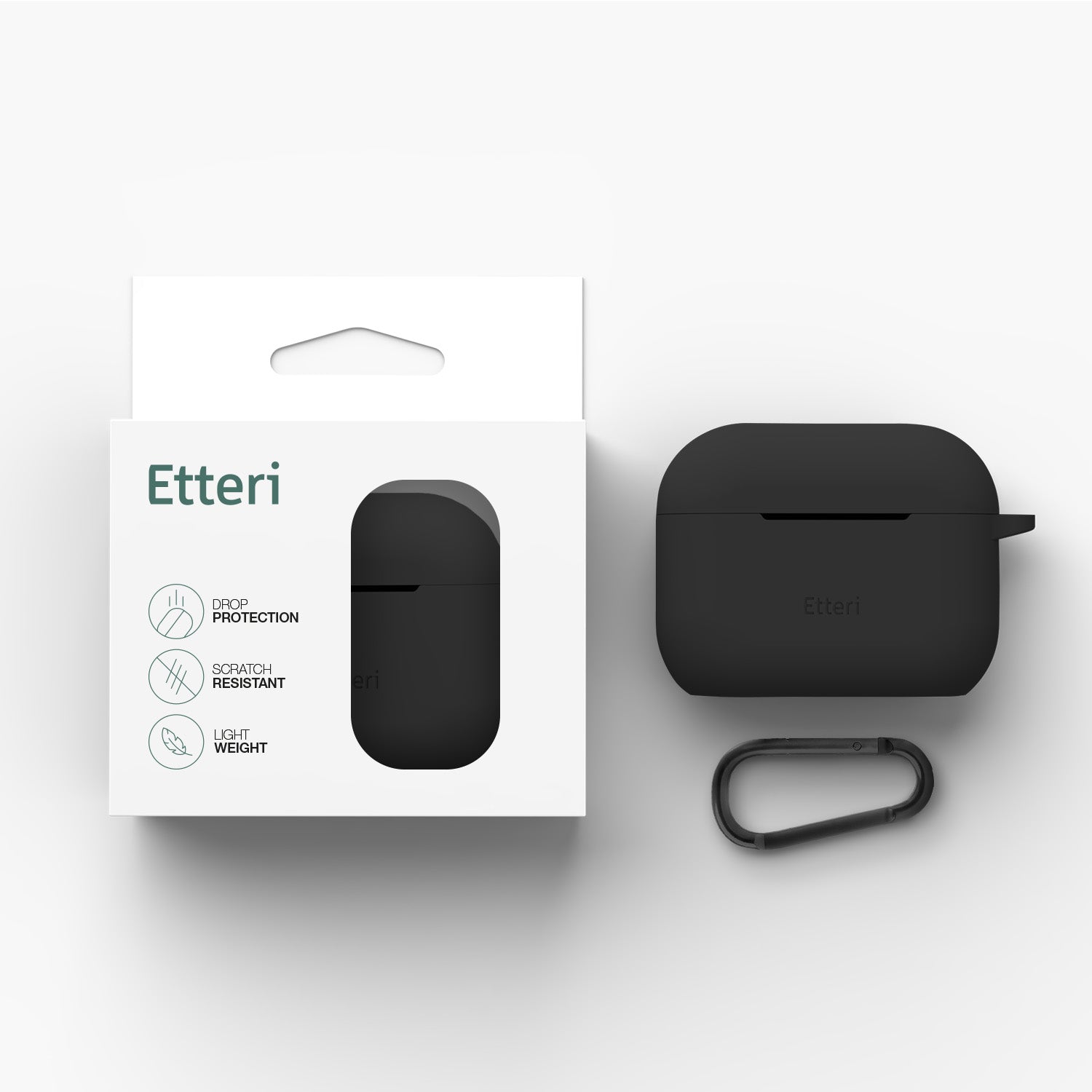 Etteri silicone case for AirPods Pro 3 black