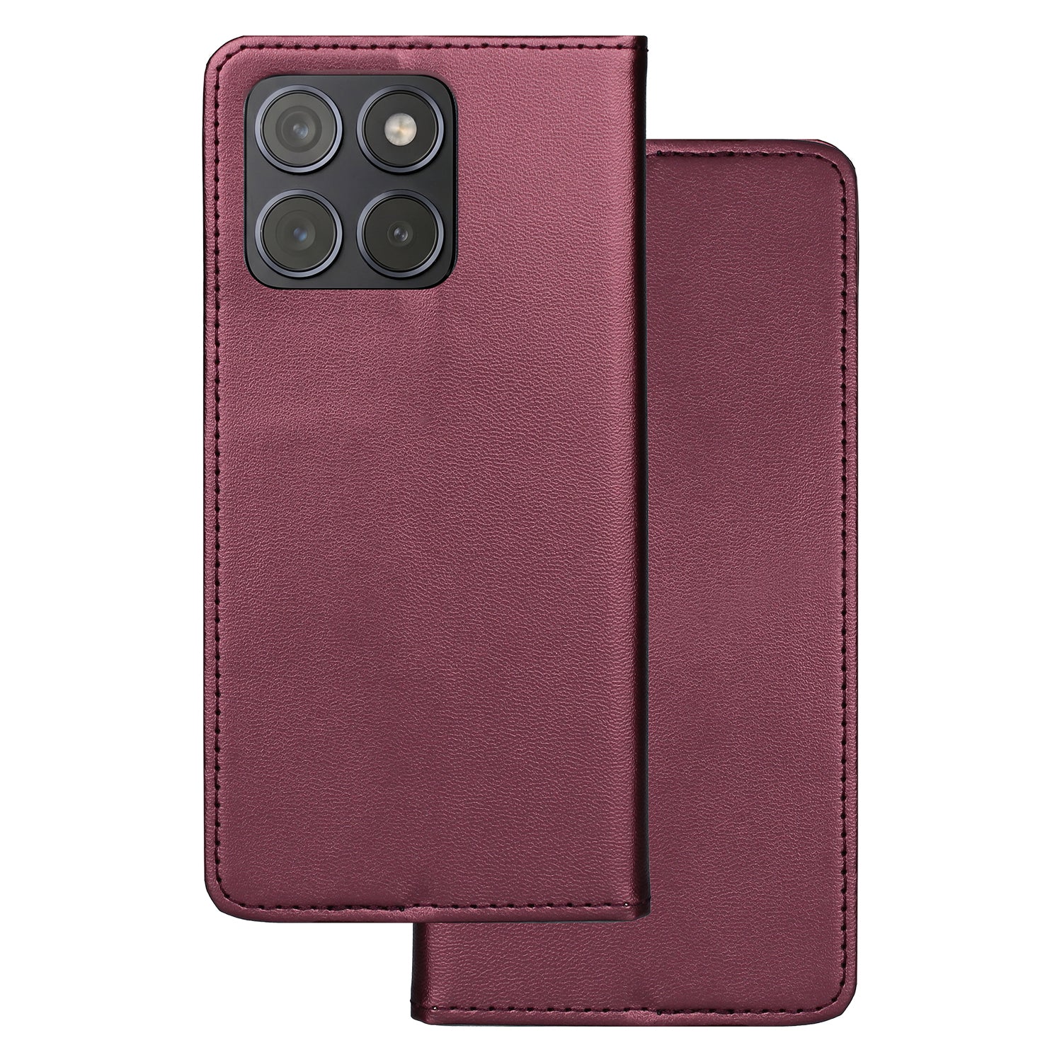 Smart Magnetic case for Motorola Edge 70 Fusion burgundy