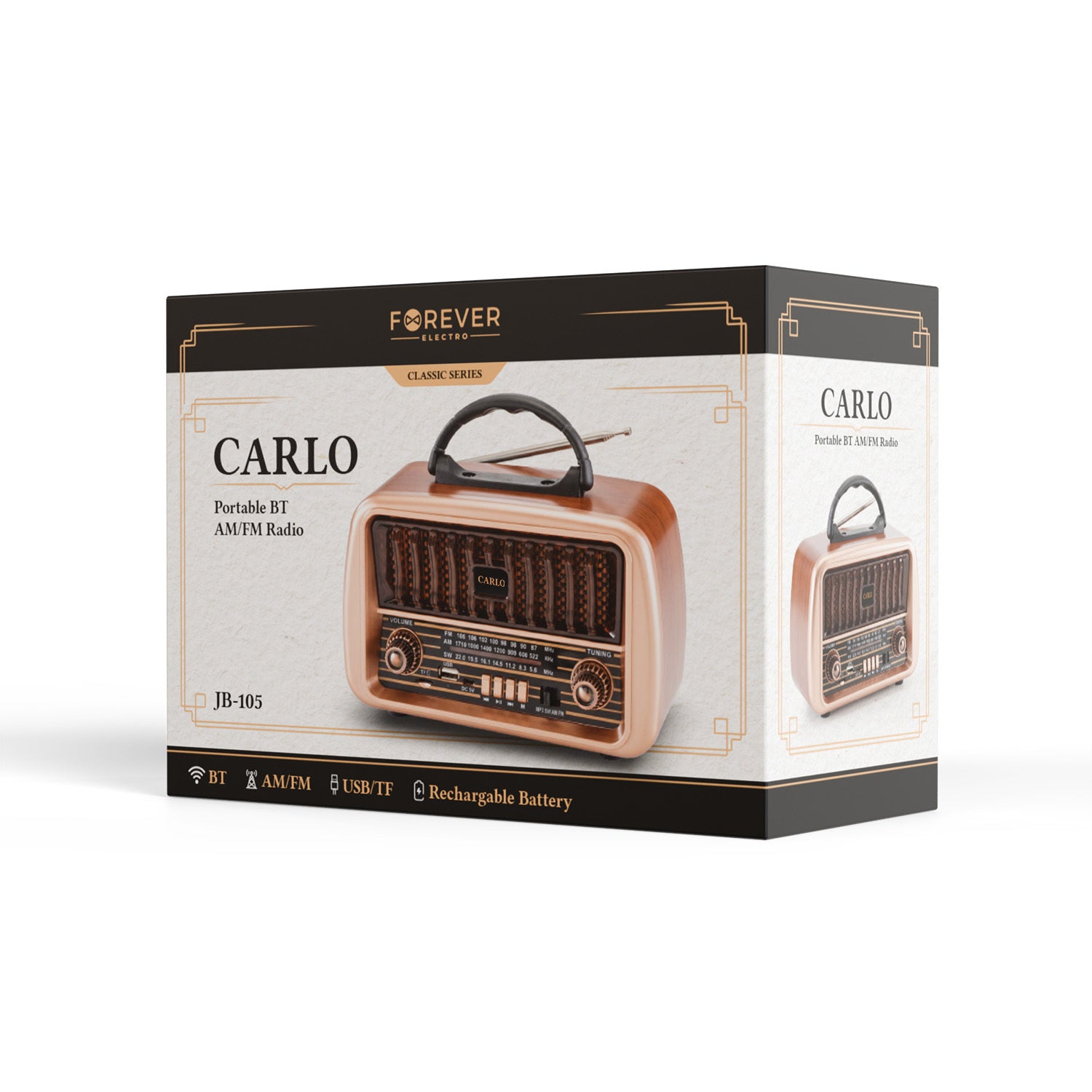 Forever Electro FM Radio CARLO JB-105 BT USB 1200mAh