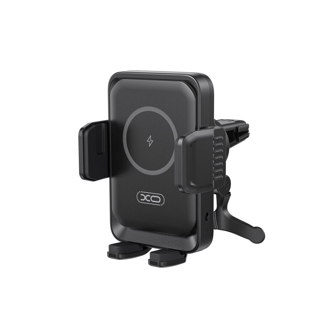 XO car holder WX046 with wireless inductive charger 15W black air vent