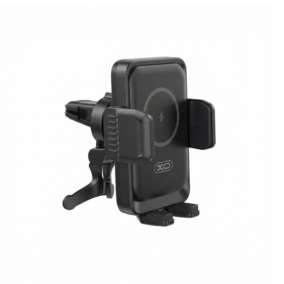 XO car holder WX046 with wireless inductive charger 15W black air vent