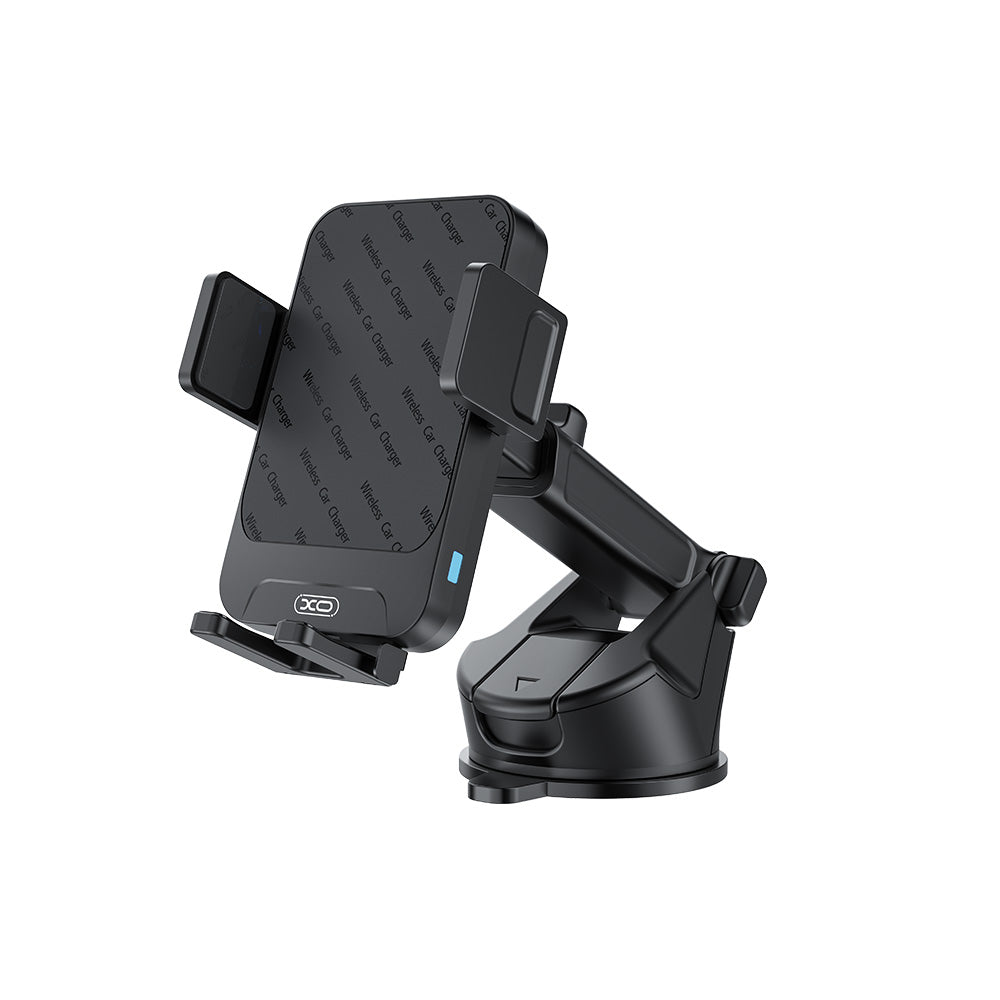 XO car holder WX043 with wireless inductive charger black 15W with suction cup
