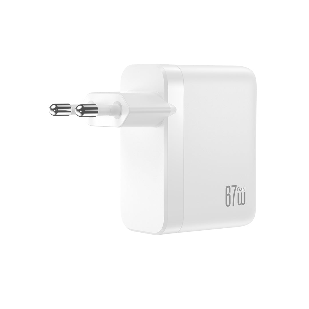 XO wall charger CE39 PD 67W 3x USB-C 1x USB white