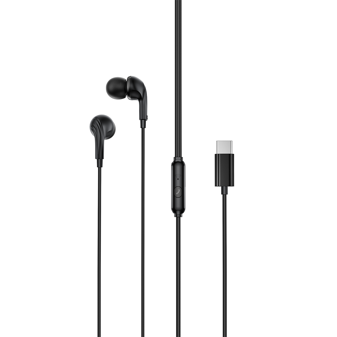 XO wired earphones EP82 USB-C black