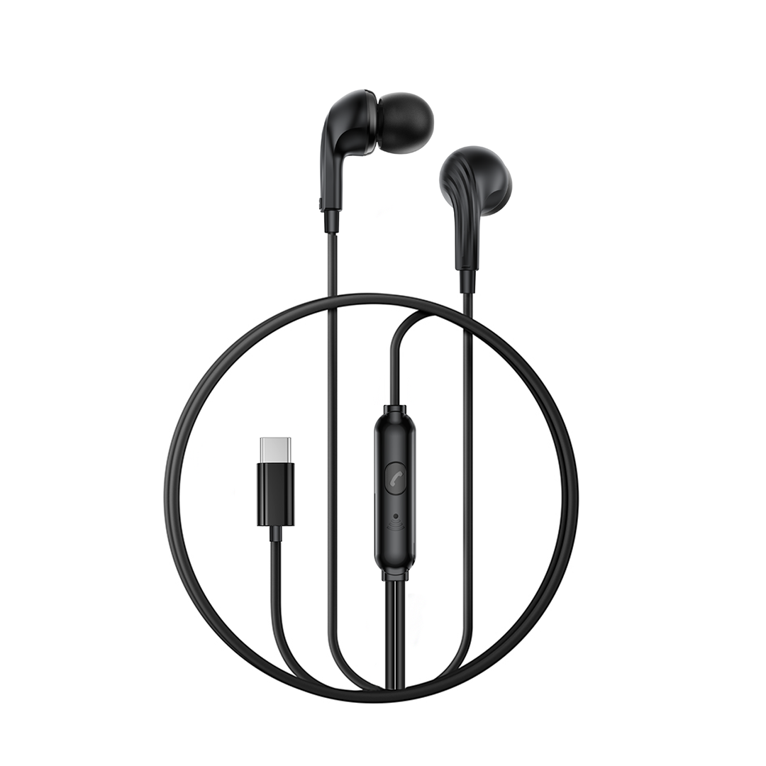 XO wired earphones EP82 USB-C black
