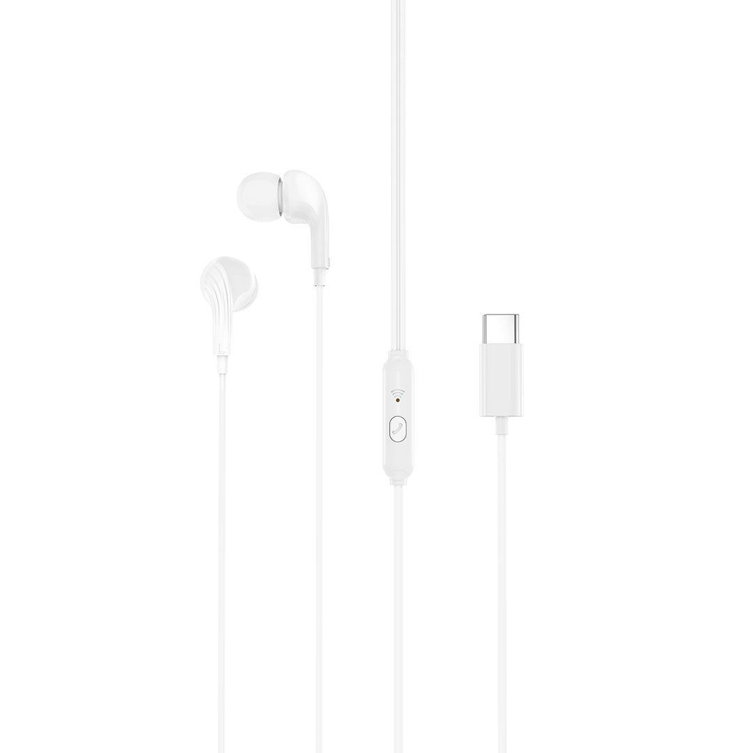 XO wired earphones EP82 USB-C white