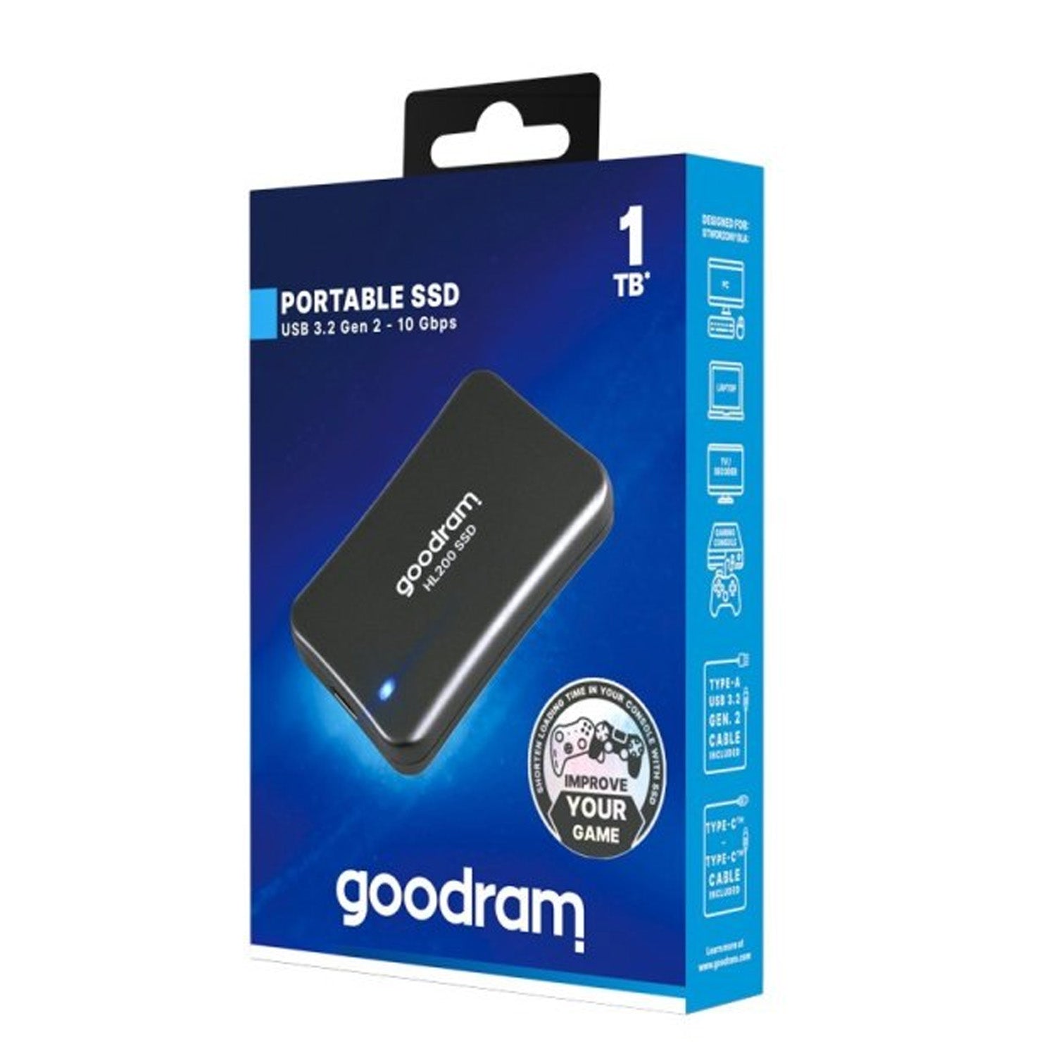 Goodram SSD disc 1TB HL200 USB Type-C + A