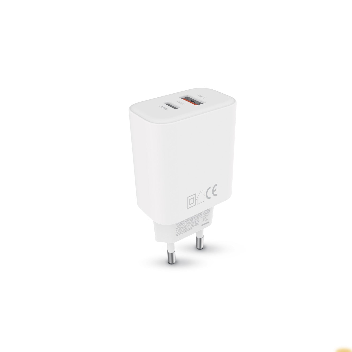 Forever TC-09-33AC GaN PD QC charger 1x USB-C 1x USB 33W white