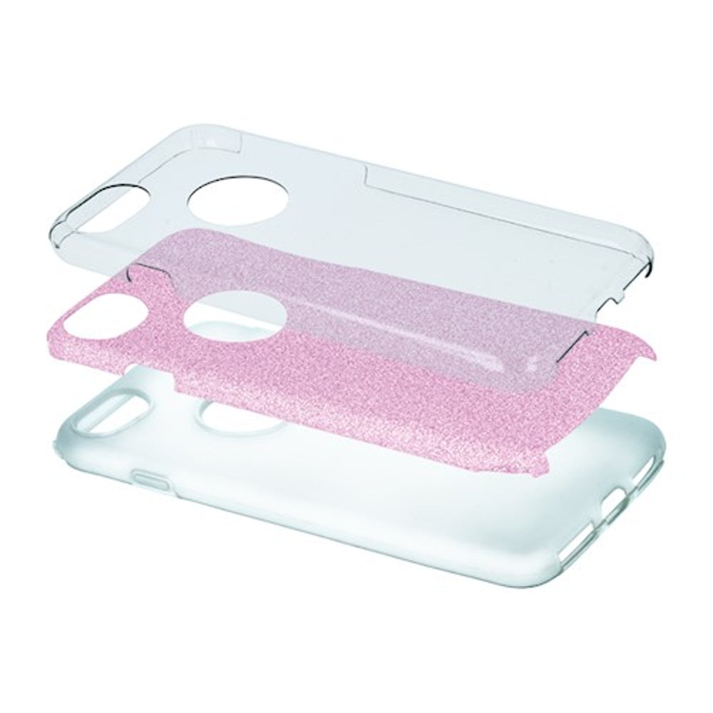 Glitter 3in1 case for Xiaomi Redmi Note 12 4G pink