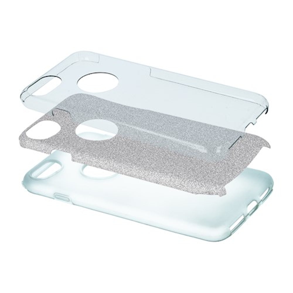 Glitter 3in1 case for Xiaomi Redmi 13C 5G silver