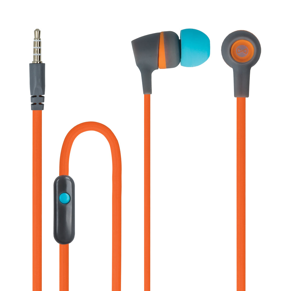 Forever wired earphones JSE-200 jack 3,5mm orange active