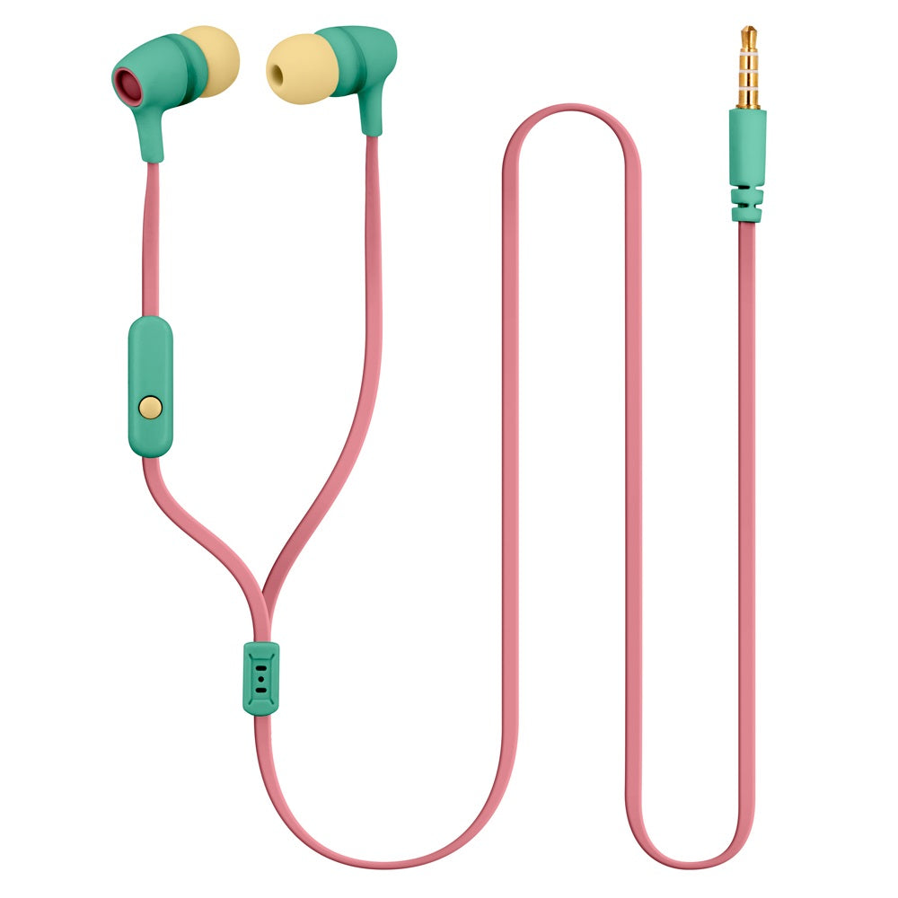 Forever wired earphones JSE-200 jack 3,5mm pink pastel